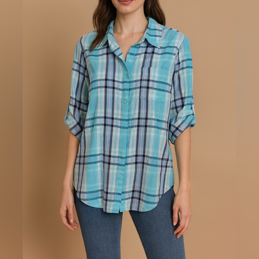 Allison Daley plus size 20W shirt button front blouse top